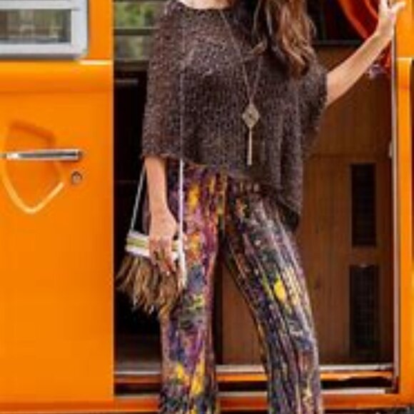 Happy Bohemian Sunlit Woods Rockstar Pants S/M - Picture 3 of 6